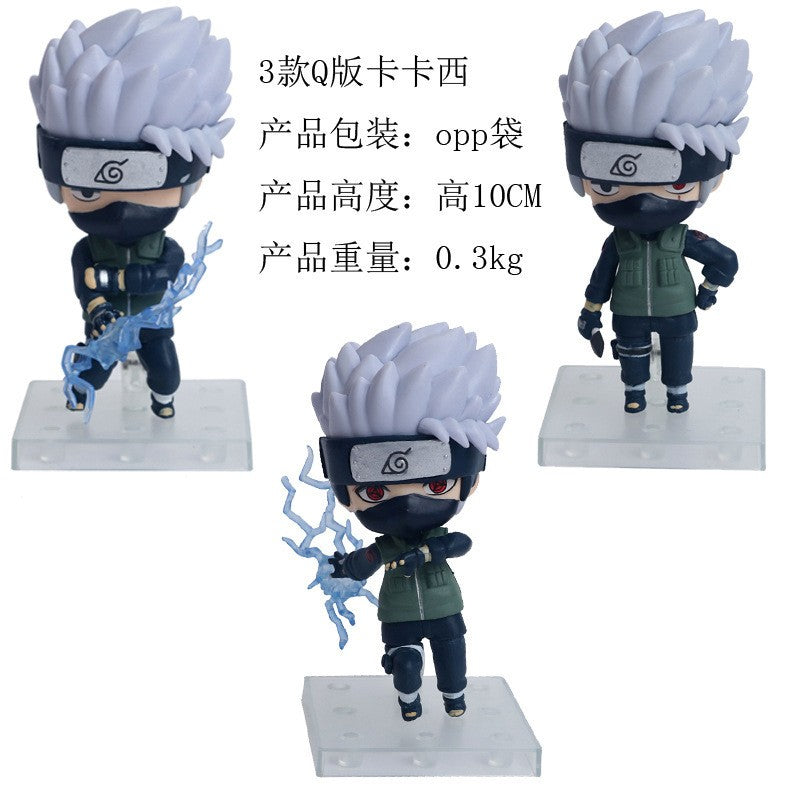 11cm 3 Peças/Conjunto Naruto Anime Bonecos de Ação Uchiha Itachi Kakashi Brinquedos de Desenho Animado Itachi Akatsuki Enfeite Colecionável Para Presente de Adultos