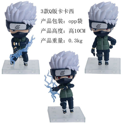 11cm 3 Peças/Conjunto Naruto Anime Bonecos de Ação Uchiha Itachi Kakashi Brinquedos de Desenho Animado Itachi Akatsuki Enfeite Colecionável Para Presente de Adultos