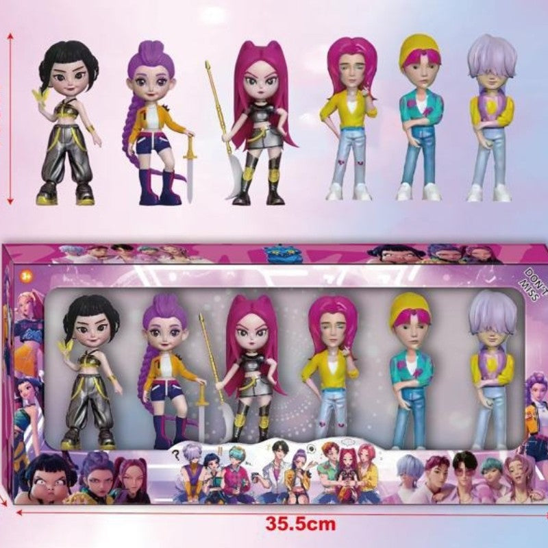 Demon Hunters Anime Kpop Boneco Modelo Brinquedo Desenhos Animados Periféricos de Jogos Decoração de Mesa Coleção Bonecos Modelo Brinquedo para Presente Infantil