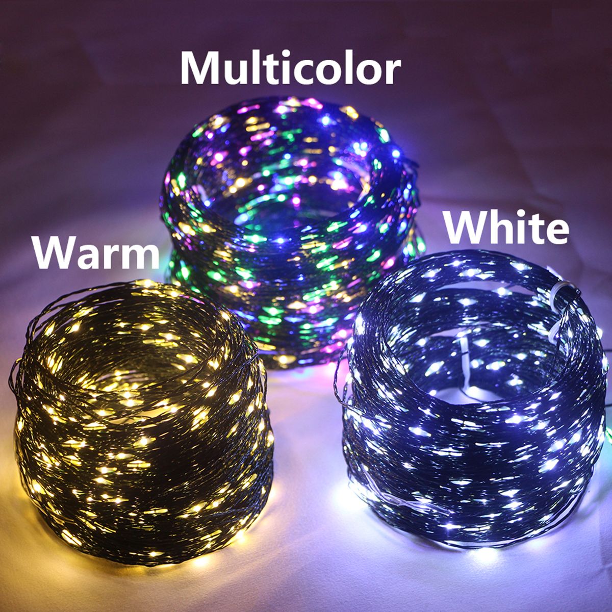 10m-200m LED String Lights Outdoor Green Copper Wire Fairy Lights Christmas Garland For Yard Garden Party Christmas Tree Decor