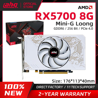 Placa de Vídeo AHQ RX5700 RX5700XT 8GB GDDR6 MiniG - - GPU com um Ventilador, Tamanho ITX, 100% Nova para PC Gamer SFF