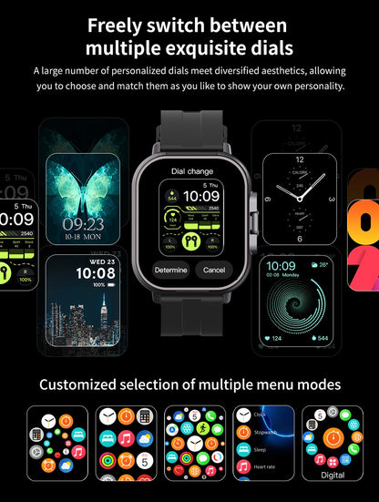 Smartwatch TWS 2 em 1 com fones de ouvido Relógio esportivo fone de ouvido Bluetooth Relógio de chamada Monitor de saúde masculino NFC Smartwatch feminino Fone de ouvido