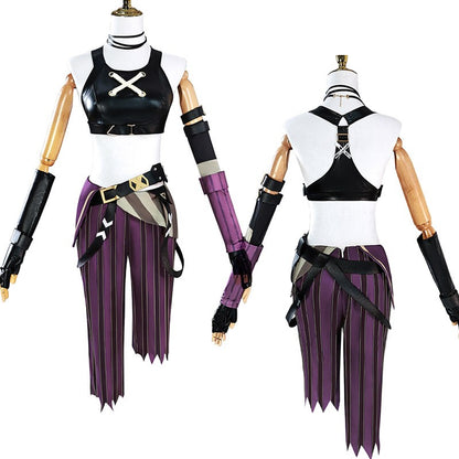 Peruca de Cabelo para Cosplay Arcane Jinx Traje Anime Sapatos Botas para Cosplay Jinx Feminino para Meninas, Mulheres, Role Play, Festa, Carnaval, Roupas