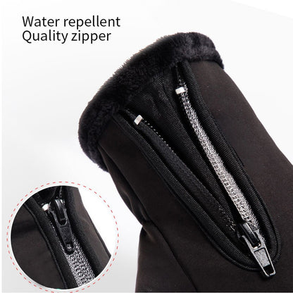 Luvas de Motocicleta de Inverno Térmicas Forradas com Lã Luvas Militares de Dedo Completo à Prova de Frio Inverno Impermeáveis para Pilotagem