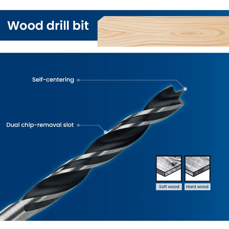 Bosch Kit de 7 Brocas para Madeira 7 Peças Profissional Acessório 3-10mm Indicado para Madeiras Macias e Duras