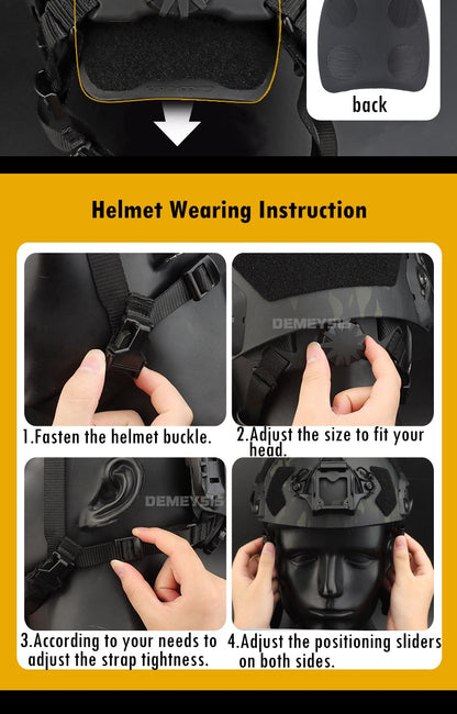 Tactical Fast Helmet Airsoft CS Game Helmets Outdoor Sports Hunting Shooting Paintball Head Protective Gear