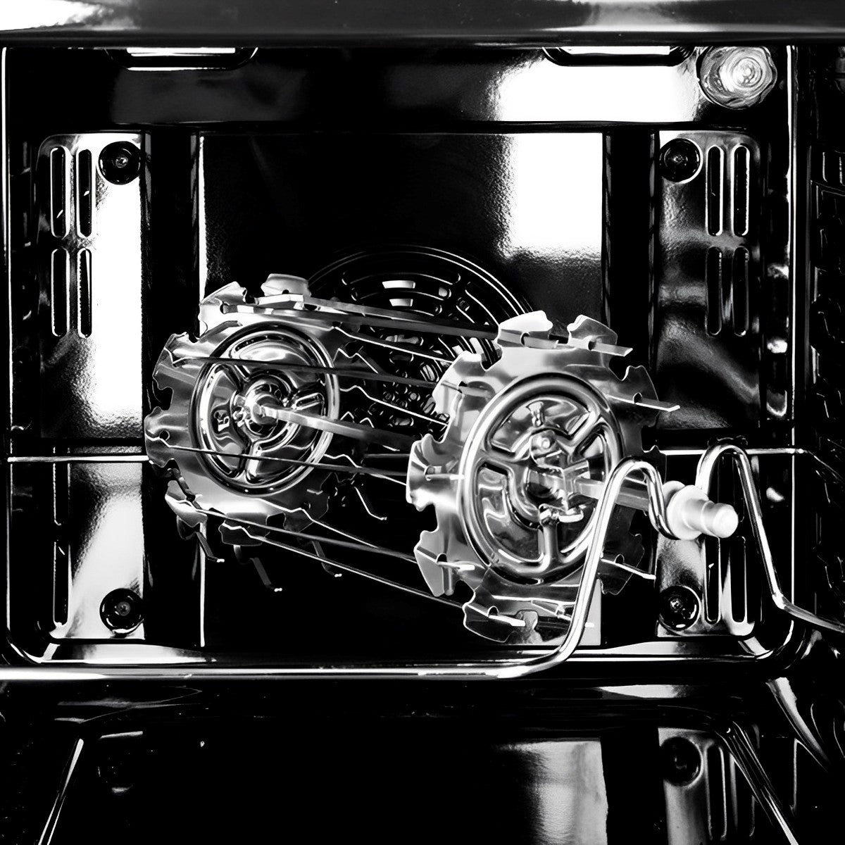 Oven Grill Cage Stainless Steel Meat Skewer Cage Heat-Resistant BBQ Roaster Non-Stick Kebab Maker Machine Meat Rotisserie Skewer