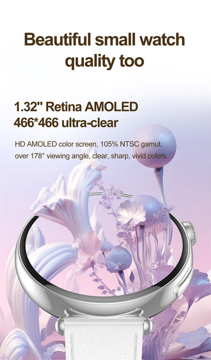 Women Smartwatch 1.32inch AMOLED Screen Call ECG Sport Watch Blood Pressure Micro physical examination AI dial Women Smart Watch