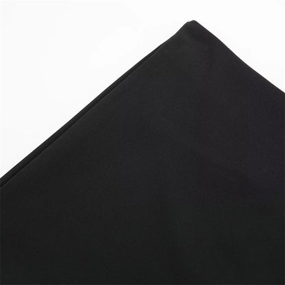 MUJER 2025 Asymmetric Skort For Women Black High Waist Mini Skirt Shorts Women C