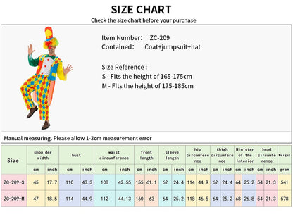 Clown Role-playing Costume Clown Uniform Anime Style Fantasy Circus Costume Set Halloween Carnival Party Costume