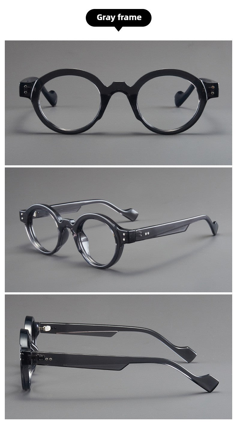 Retro Round Eyeglasses Suitable for Presbyopia Color-matching Trendy Small Frame HD Reading Glasses
