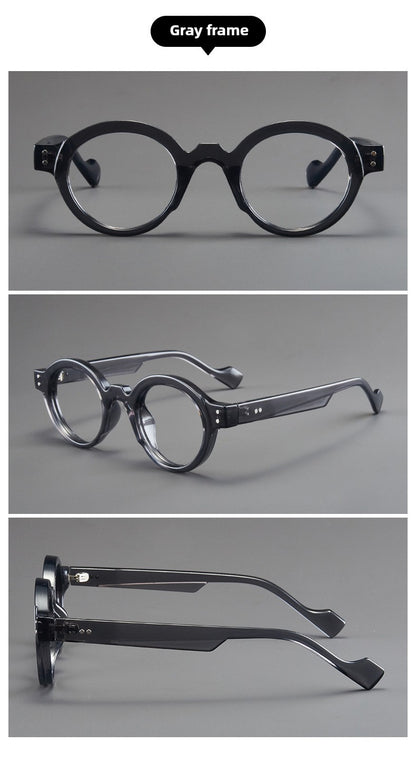 Retro Round Eyeglasses Suitable for Presbyopia Color-matching Trendy Small Frame HD Reading Glasses