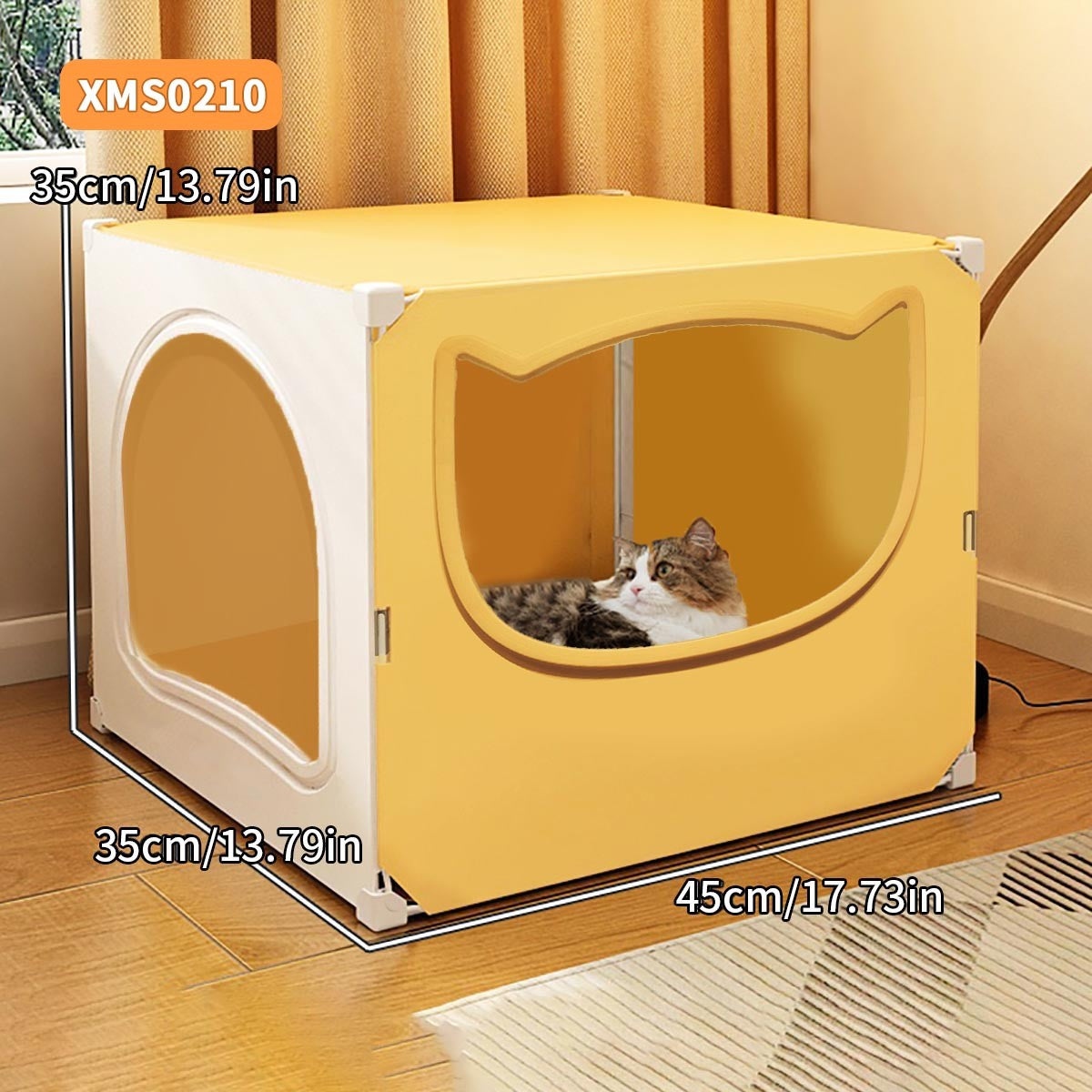 Ninho para Gatos para Todas as Estações, Semiaberto, Seguro, Grande Ninho para Gatos, Fresquinho e Arejado no Verão
