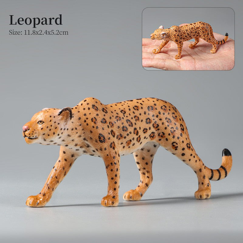 Conjunto de Brinquedos Montessori de Animais Selvagens - Leão Elefante Antílope Miniaturas de Animais Figuras de Ação Zoológico Presente Educacional para Crianças