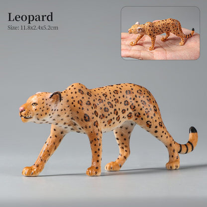 Conjunto de Brinquedos Montessori de Animais Selvagens - Leão Elefante Antílope Miniaturas de Animais Figuras de Ação Zoológico Presente Educacional para Crianças
