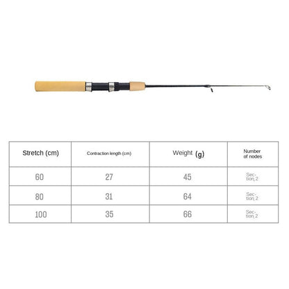 Varas de Pesca Retráteis para Gelo 2023 Inverno Haste Giratória para Pesca no Gelo Caneta Portátil 60cm 80cm 1M Haste para Pesca no Gelo Inverno
