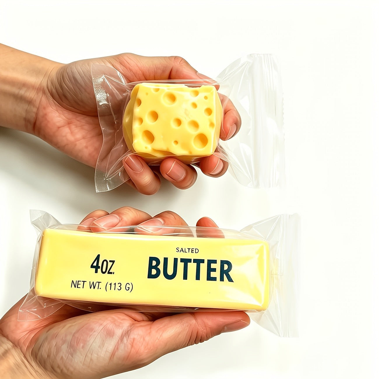 Cute Simulated Butter Cheese Peanut Squishy Toys, Squeeze Stress Relief Dough Balls, Ideal Party Birthday Christmas Gif