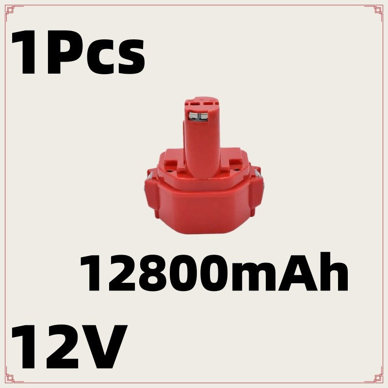 Uma bateria de níquel substituível adequada para ferramentas elétricas Makita, 12V, 12800mAh, modelos 1220, 1222, 1235, 1233S e 6271.