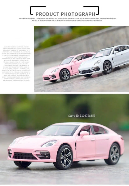 1:32 Cayenne Panamera Carros em Miniatura Liga Fundida Som Luz Portas Abertas Veículos de Fricção para Crianças Presentes
