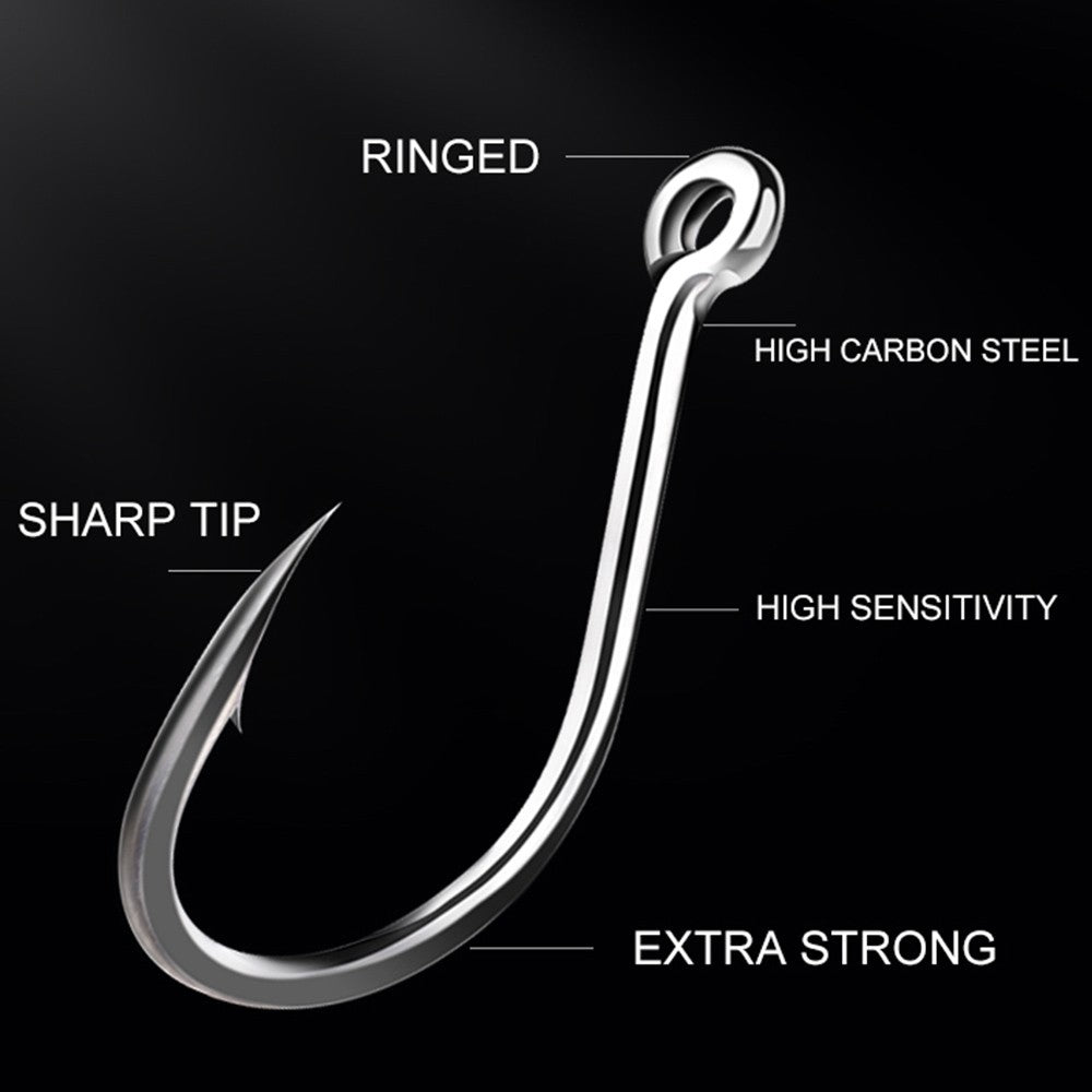 FTK 50-100pçs Anzol de Pesca Dourado Aço de Alto Carbono 1#-12# Anzol Farpado com Olhal Anzóis Vermelhos para Pesca de Carpa