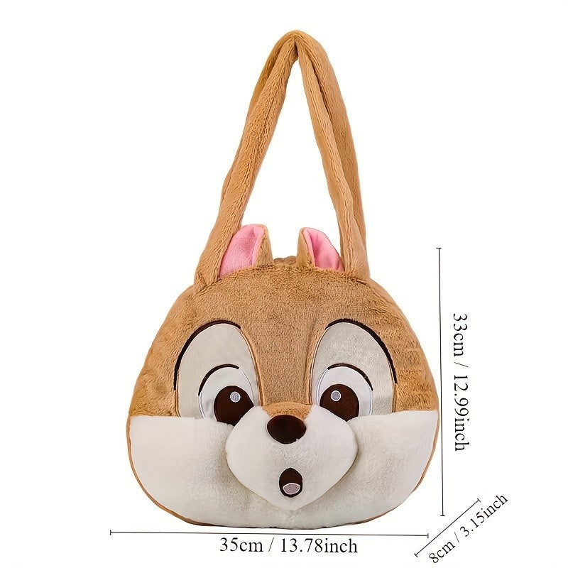 Disney Backpack Cartoon Dale Plush Handbag Fashion Women's Bag Large Capacity Shoulder Bag Shopper Bag Birthday Gift