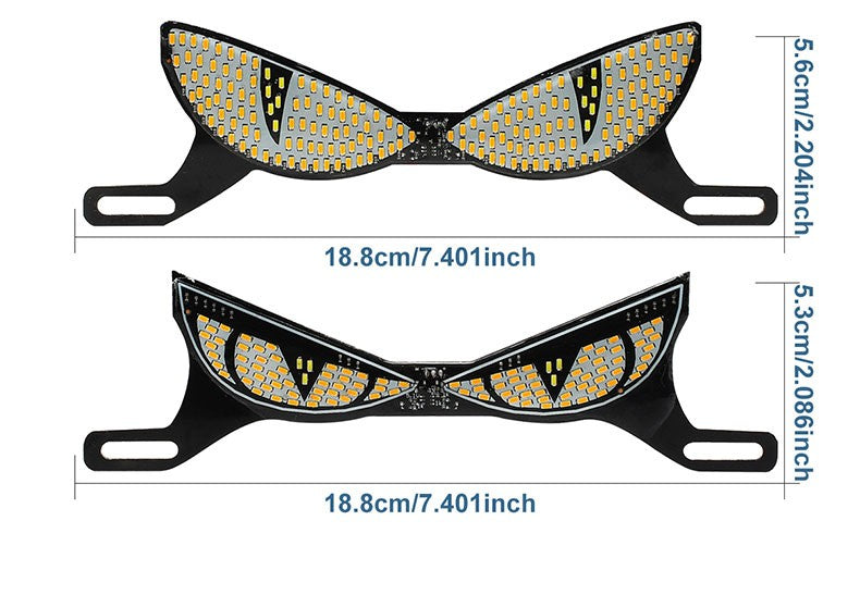 1 Par Luz de Placa de Moto Lanterna Traseira Modificada Lâmpada de Atmosfera Decorativa LED Olho de Diabo Strobo Luzes Únicas 12V Universal