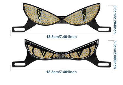1 Par Luz de Placa de Moto Lanterna Traseira Modificada Lâmpada de Atmosfera Decorativa LED Olho de Diabo Strobo Luzes Únicas 12V Universal