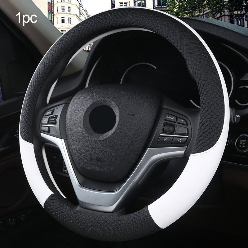 Universal Car Steering Wheel Cover For 37-38cm Steer Wheel Faux Leather Breathable Car Wheel Cover Interior Auto Accessories