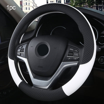 Universal Car Steering Wheel Cover For 37-38cm Steer Wheel Faux Leather Breathable Car Wheel Cover Interior Auto Accessories