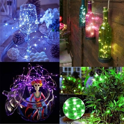 20Packs 2m LED String Lights Warm/Multicolor/Red/Green/Blue/Pink/Purple/White Christmas Atmosphere Firefly Lamp Starry Sky Light