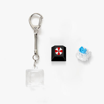 Keycap Personalizada 1pc Teclas Biohazard Umbrella PBT Metal Teclas Teclado Mecânico