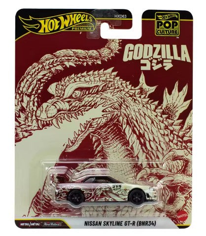 Coleção Hot Wheels HXD63 Pop Culture Original Séries Stranger Things Godzilla Batman Jaws Matrix Carros de Coleção Presentes
