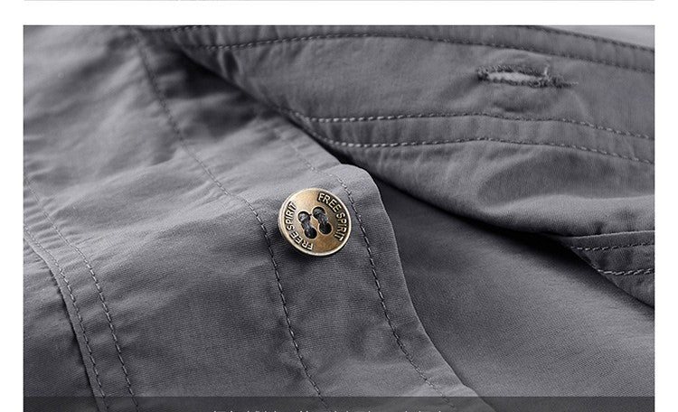 [USA Size] 100% Nylon For 2025 Summer Fashion Tops Blouses Mens Short Sleeves Oversize 5XL Cargo Military Shirts Casual Clothes