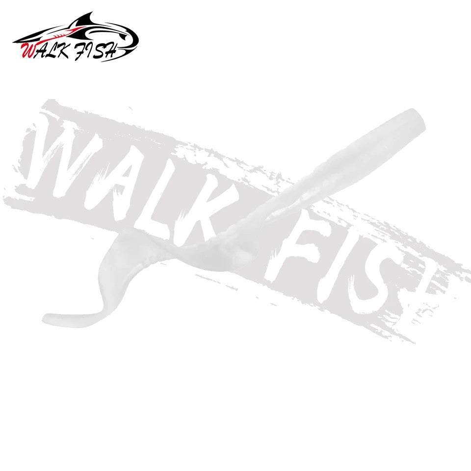 WALK FISH 10Pcs Spinpoler 60MM 80MM Iscas de Peixe Realistas Minhocas Isca de Silicone Artificial Macia Para Baixo Lúcio Isca Wobbler