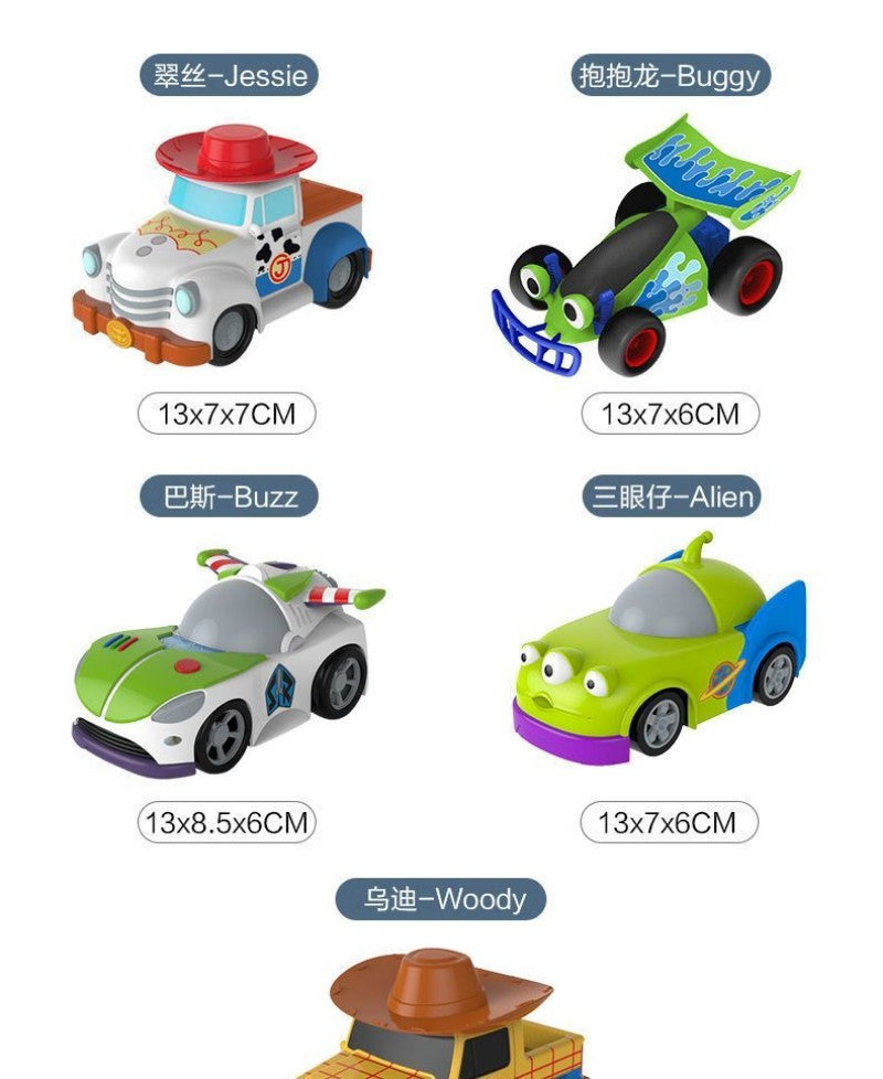 13cm Disney Pixar Toy Story Inercial Woody Buzz Carro de Fricção Boneco de Simulação Brinquedos para Desenvolvimento do Interesse Infantil
