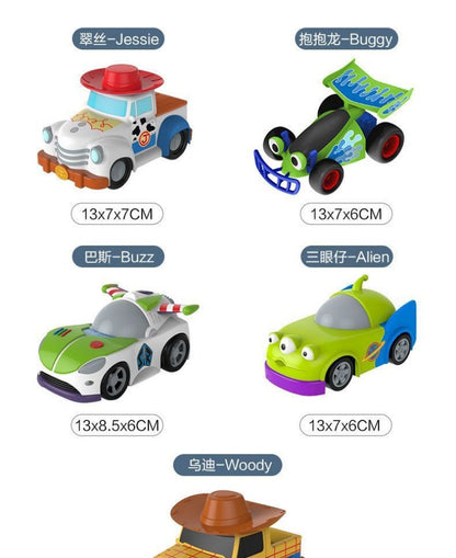 13cm Disney Pixar Toy Story Inercial Woody Buzz Carro de Fricção Boneco de Simulação Brinquedos para Desenvolvimento do Interesse Infantil