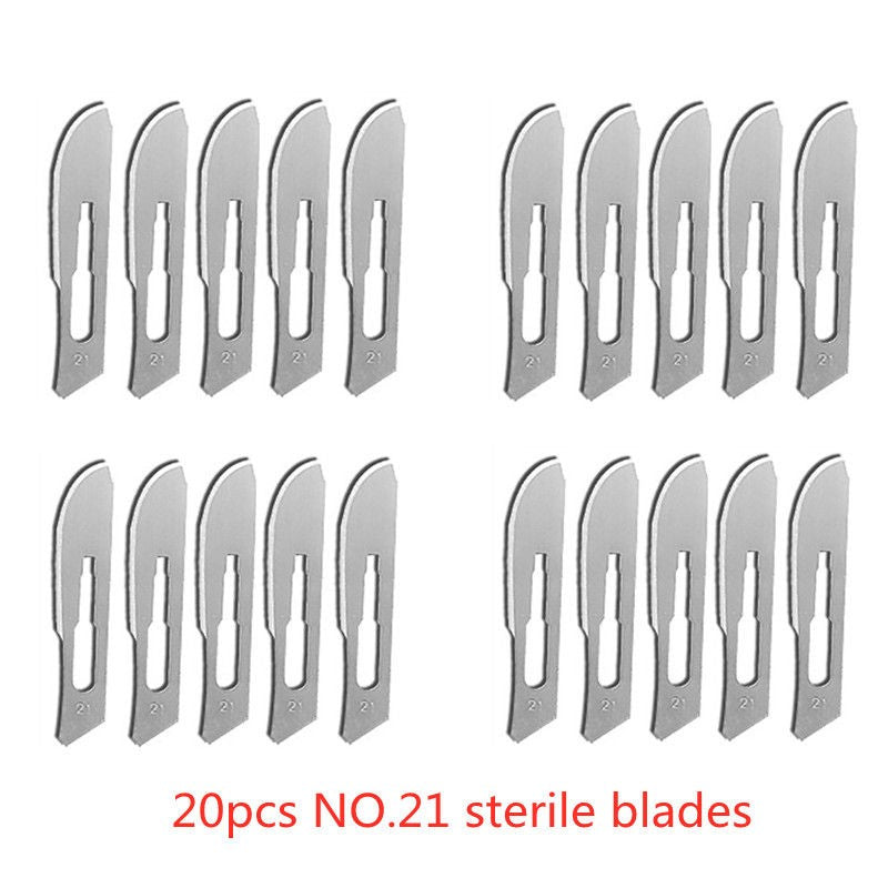 20-100pcs Carbon Steel Surgical Blades for DIY Cutting Phone Repair Carving Animal Eyebrow Grooming Maintenance Scalpel Knife
