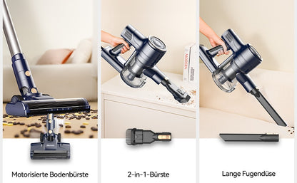 Aspirador de Pó Vertical com Fio I8, 23000Pa, Fio de 6M, para Chão, Tapete, Pelos de Animais de Estimação