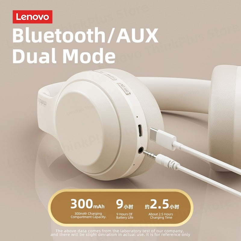 Fone de ouvido Lenovo Thinkplus TH10 TWS Estéreo com baixa latência e longa duração para jogos, fones de ouvido Bluetooth para música com microfone