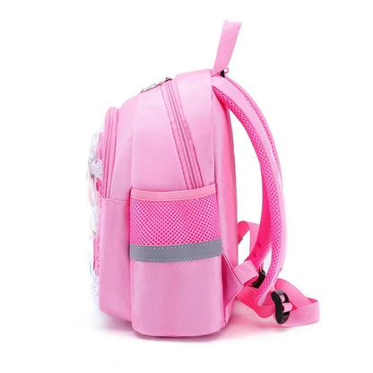 Mochila Escolar Infantil Feminina Disney Frozen 2 Elsa Princesa Desenho Animado Jardim de Infância Moda Viagem Dupla Alça Costa Criança Pequena Bagagem