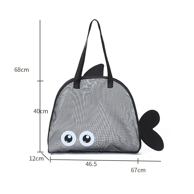 Summer new travel beach bag children's cartoon toy storage bag swimsuit storage bag big eye handheld toiletry bag