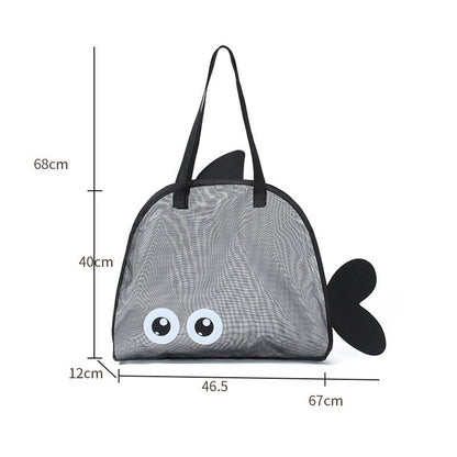 Summer new travel beach bag children's cartoon toy storage bag swimsuit storage bag big eye handheld toiletry bag