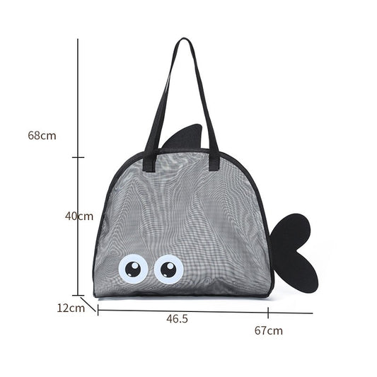 Summer new travel beach bag children's cartoon toy storage bag swimsuit storage bag big eye handheld toiletry bag