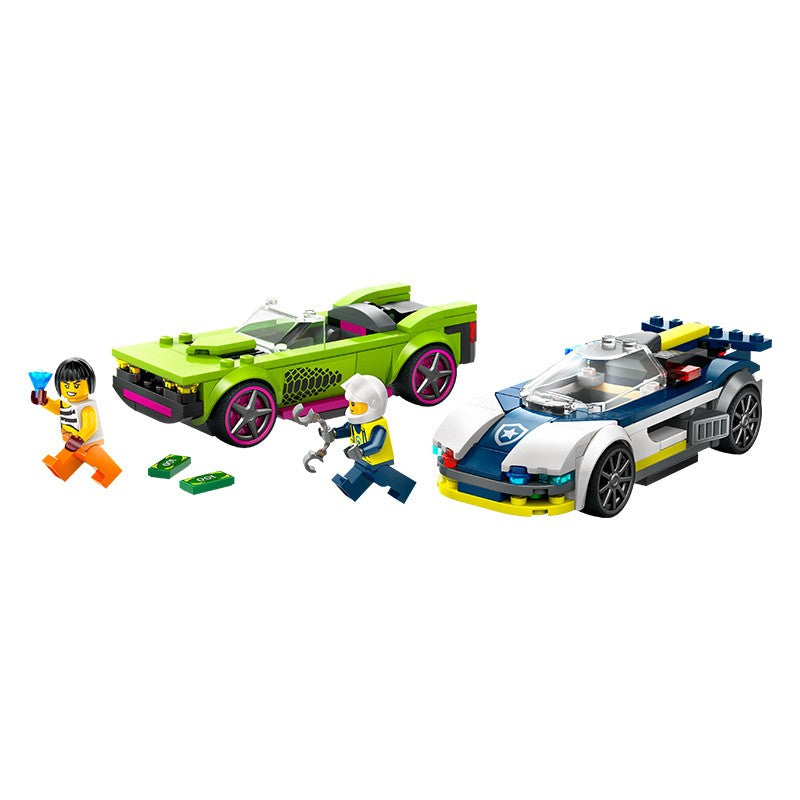 LEGO City 60415 Polícia Perseguindo Meninos e Meninas com Cão de Polícia Quebra-Cabeça Blocos de Montar Brinquedo Infantil Presente