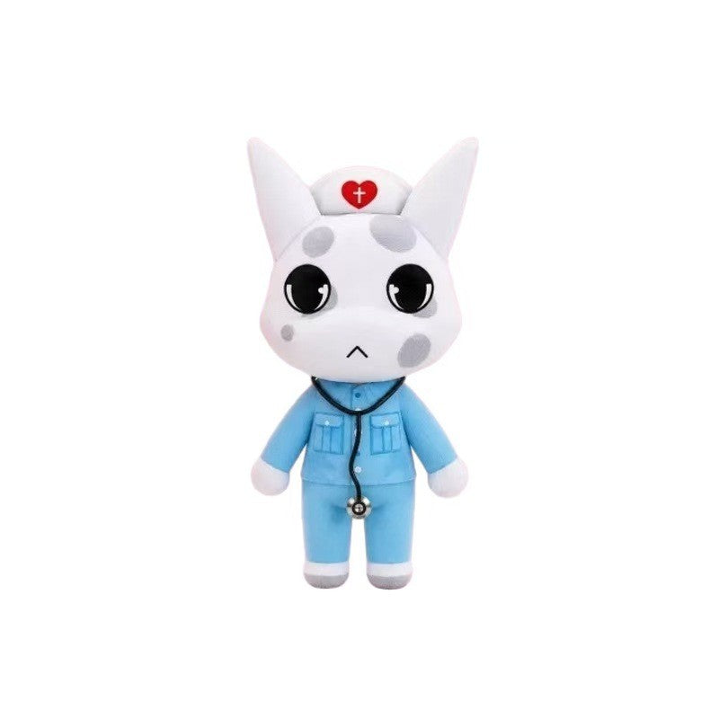 Animal Hospital Cotton Figures Anime Gifts Horror Game Animal Hospital Anomaly Horror Bunny Figurine Halloween Party Favors Gift