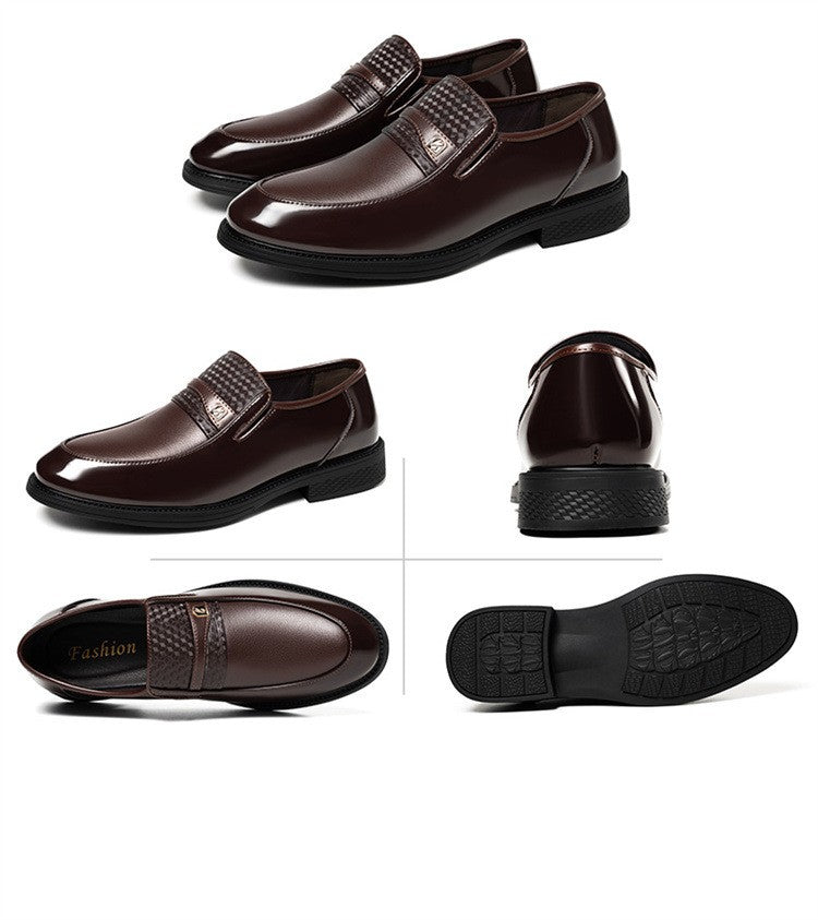 Business Formal Leather Shoes for Men Solid Color Fashion Casual Loafers Male Spring Autumn New Designer Dress Shoes Man