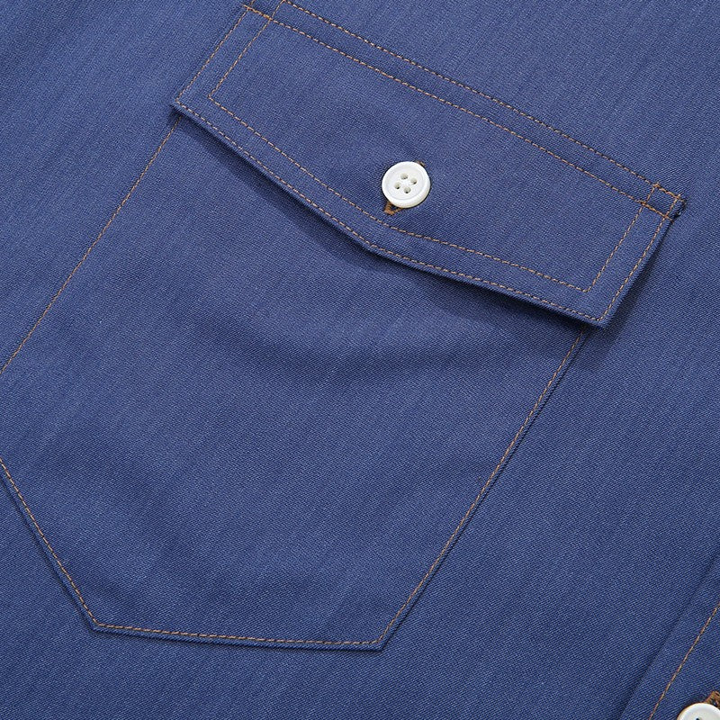 Men Shirt Denim Oversize 6XL 7XL 8XL 10XL Plus Size Fashion Casual Cowboy Blue Pockets Loose Long Sleeve Cotton High Quality