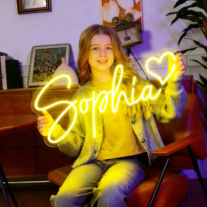 Custom Neon Sign Personalized Name Neon Sign LED Night Light Birthday Wedding Signs Room Bedroom Decoration Wall LED Neon Lamp