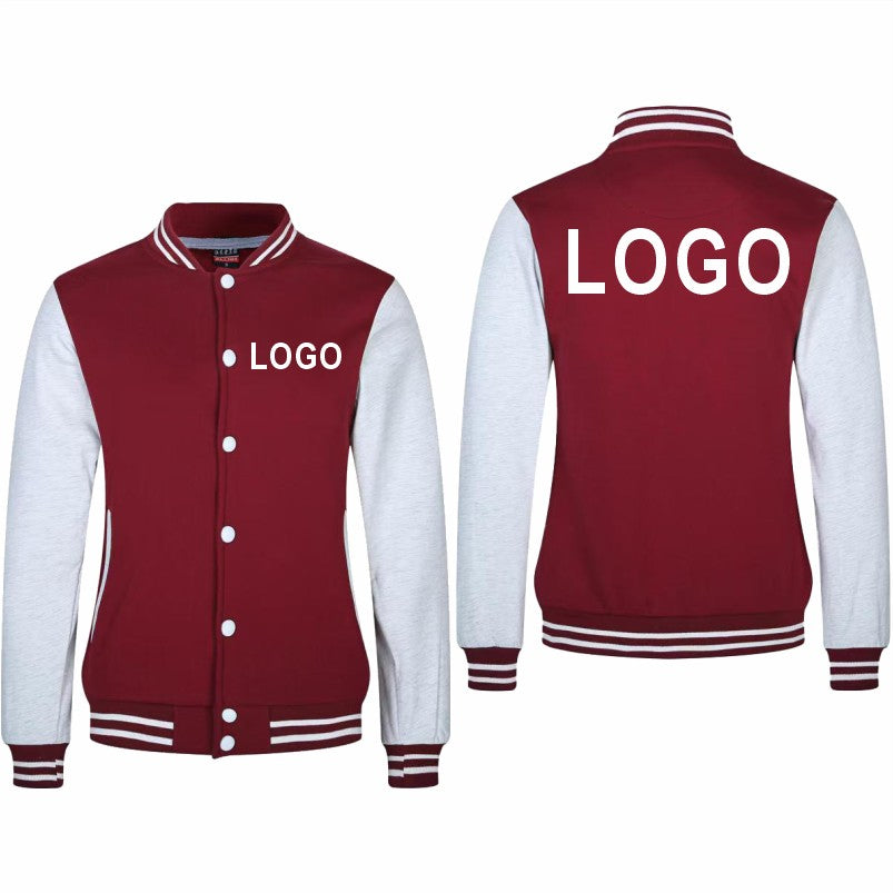 High Quality Baseball Uniforms Warm Jacket All-match Plus Velvet Jacket Custom Printing Embroidery LOGO Costume Varsity Jacket