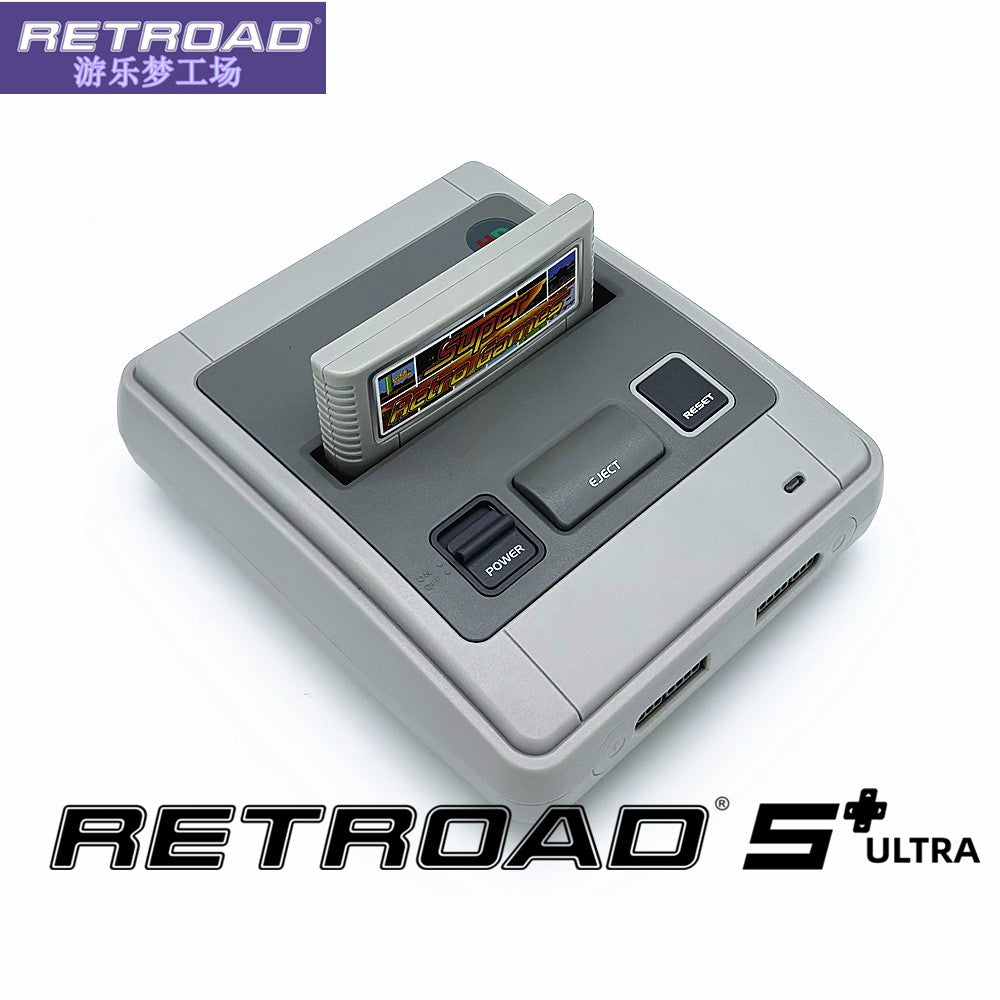 RETROAD 5+Ultra SUPER HD ENTERTAINMENT Main Console Support Super NES/Super Famicom PAL&NTSC Game Cartridge Original Size